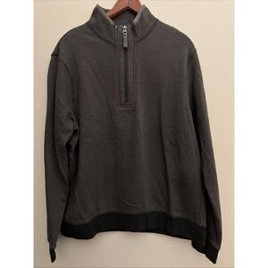 Copper Oak Supply Quarter Zip Pullover Mens L Sweatshirt Olive Green Sweater